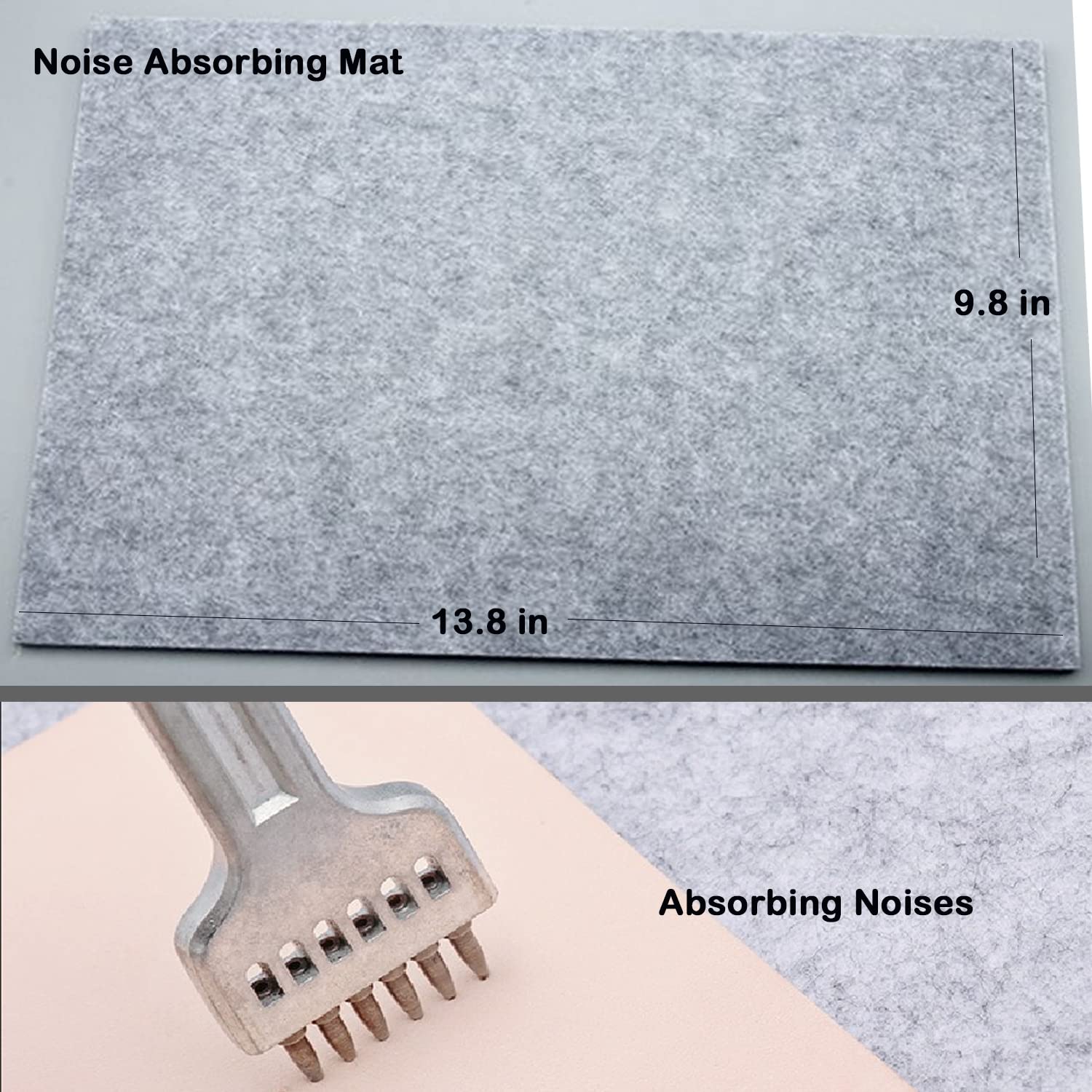 Leather Punch Mat Hole Punching Chisel Mat and Sound Absorbing Pad 3 Pack Set (Large)