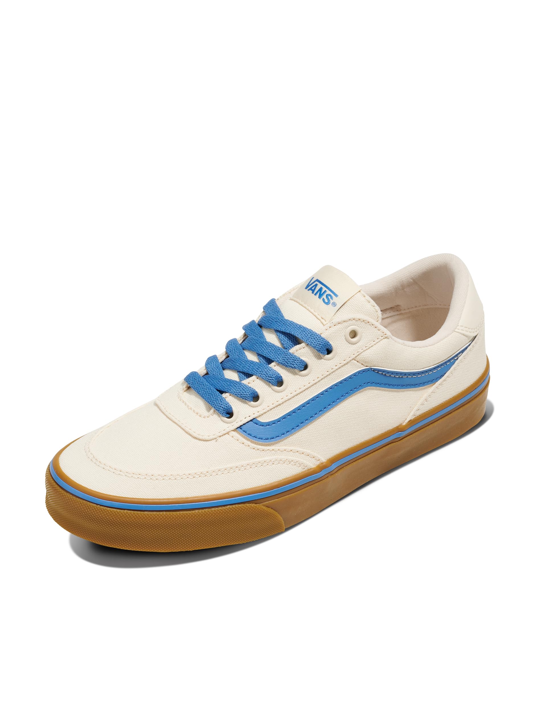 Vans Men's Brooklyn LS Shoe - Low-Top Fashion Sneakers for Casual Wear. Gum Classic Cream. 9.5 Image