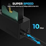 Sabrent USB-C Dock DS-UC1B 2.5/3.5 SATA HDD/SSD 10Gbps Tool-Free view 5