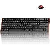Keychron K5 Ultra 8K Low-Profile Wireless Mechanical Keyboard, Black | Hot-swappable Red switches, full-size layout, RGB, programmable knob, 2.4GHz/Bluetooth/USB-C, PBT keycaps, Mac/Windows
