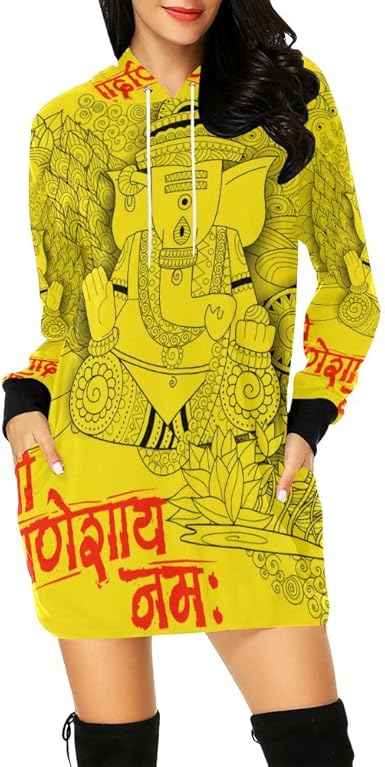 yellow sweatshirt dress