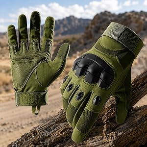 Hard Knuckle Protective Gloves Full Finger Outdoor Gloves Non Slip Cycling Hiking Sports Gloves for Men