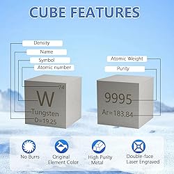 Tungsten Cube 99.95% Element Cube Pure 10mm Density