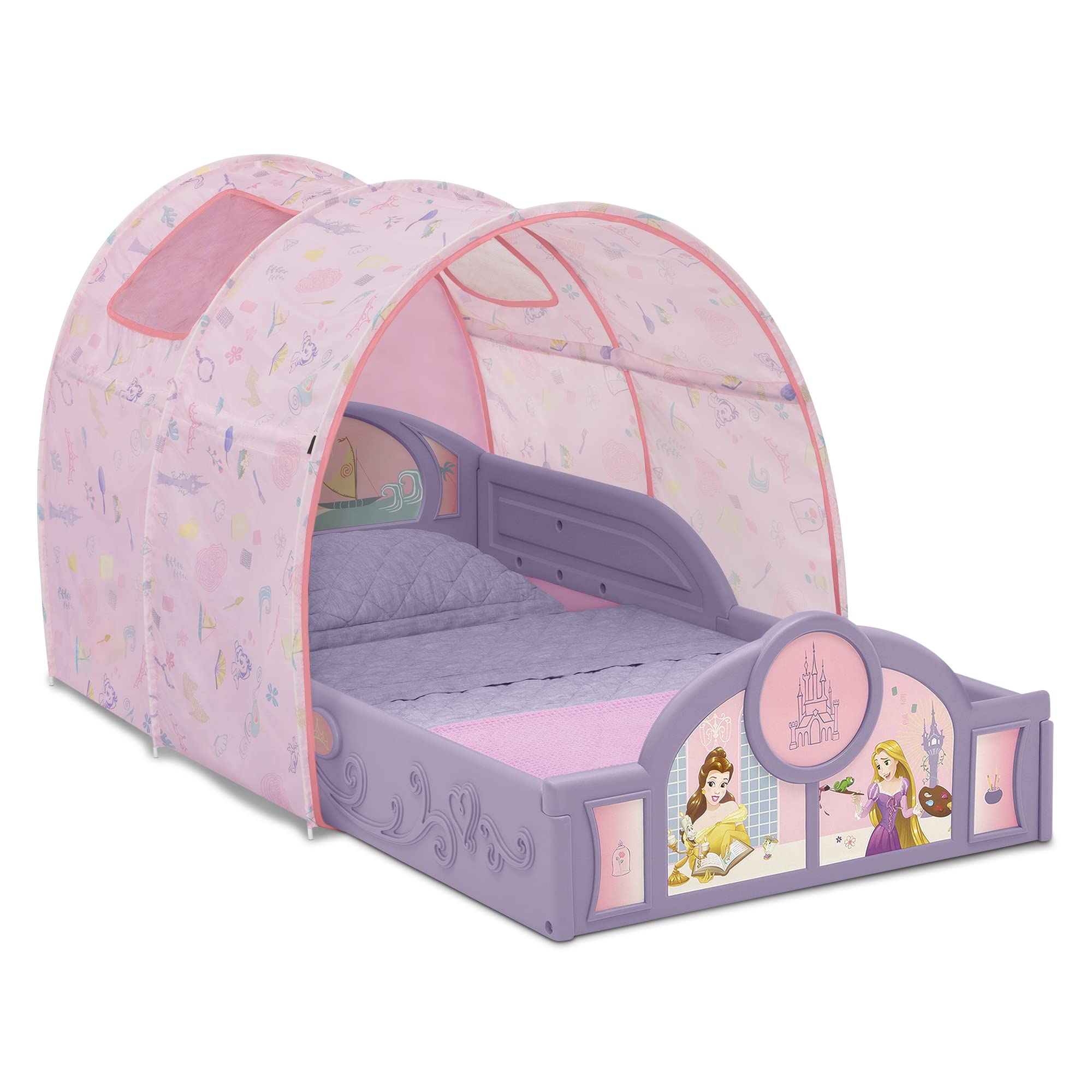 Photo 1 of Delta Children - Disney Princess Sleep and Play Toddler Bed with Tent, Purple/Pink