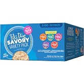 Tiki Dog Savory Wet Dog Food Variety Pack, 3 oz Cups, 10 Count | For Adult Dogs, Balanced Nutrition, Real Chicken Beef Duck Egg Salmon, Grain-free, High Protein