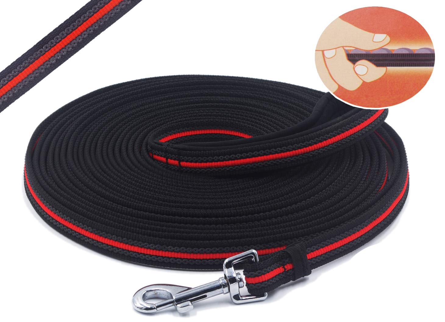 Dog Leash Extra Long Training Dog Lead with Special Non-Slip Design and Padded Handle, 5/10/15 m, for Any Size of Dogs (10m)