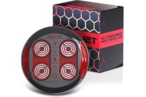 PESTJET Revolutionary 2023 Powerful Mouse Mice Rat Bat Squirrel Insect Repellent - Outdoor/Indoor - Electronic Ultrasonic Pest Repeller Plug in - Deterrent Rodent Control - Electromagnetic Waves Repellent