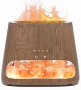 SALKING 2-in-1 Himalayan Salt Lamp Diffuser 150ml Auto Off Flame