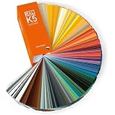 RAL K5 Color Chart, 216 Full Page Color Swatches, Semi-Matte, 8 Languages