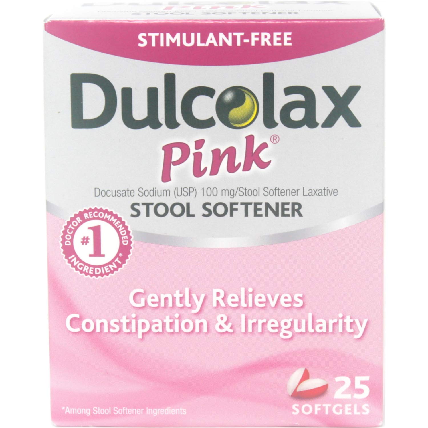 DulcoEase Stool Softener, Liquid Gels, 100 Count, Gentle, Stimulant