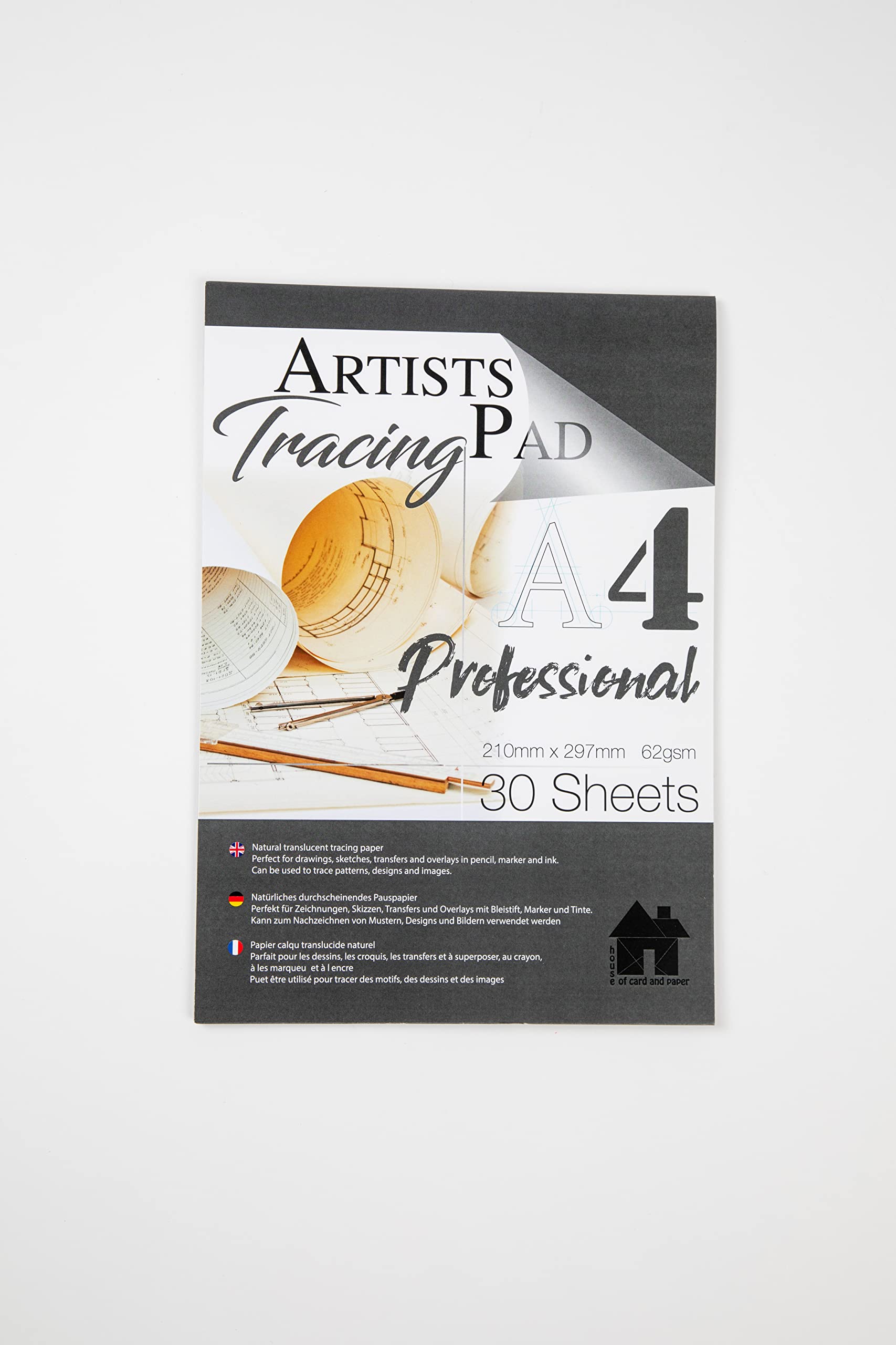 A4 Professional Tracing Paper Pad 62gsm 30 Sheets