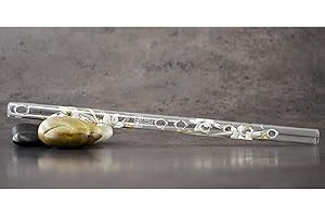 HALL CRYSTAL FLUTES Hall Crystal Flute 11201 - Inline Glass Piccolo in C - White Lily