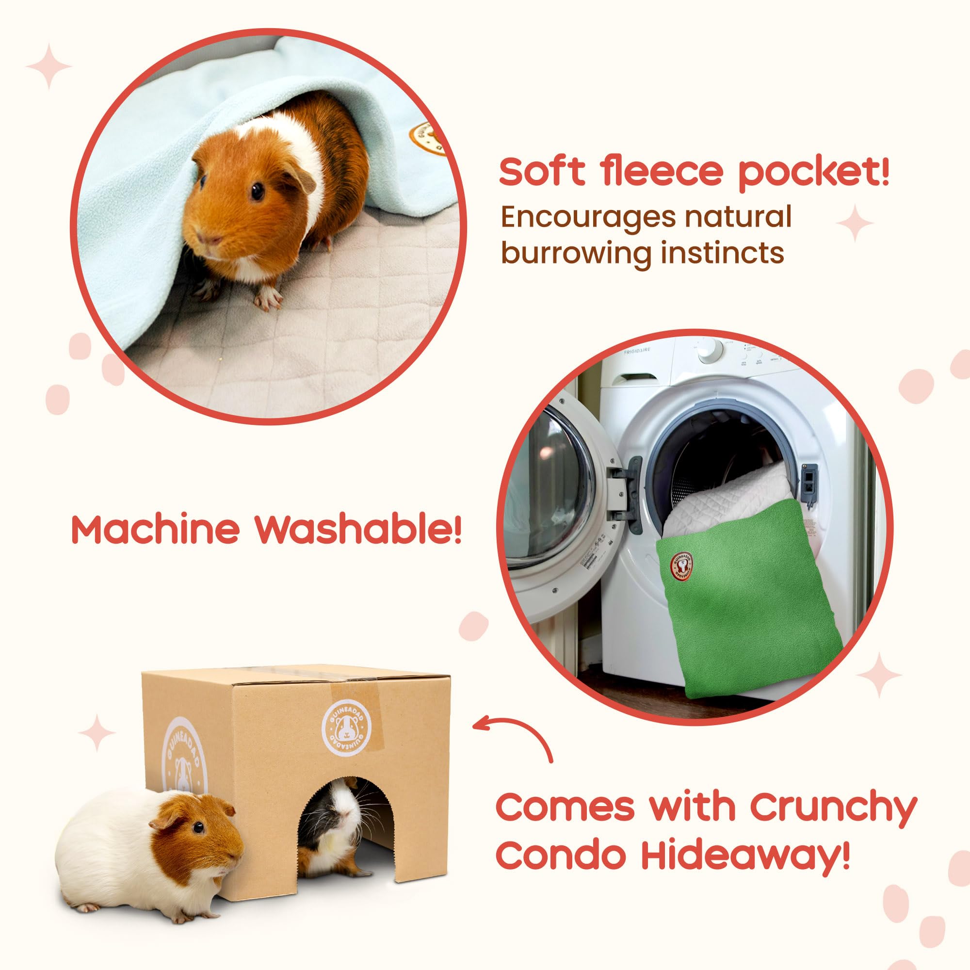 GuineaDad Original Liner Grey Fleece Guinea Pig Bedding Reusable