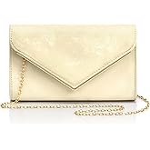 CARIEDO Women Flap Evening Clutch Vegan Leather Purse for Bridal Wedding Prom Party
