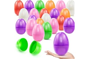 Milaloko Plastic 6 Color Easter Eggs for Kids for Easter Egg Hunting Game Party 3.2 Inch (12)