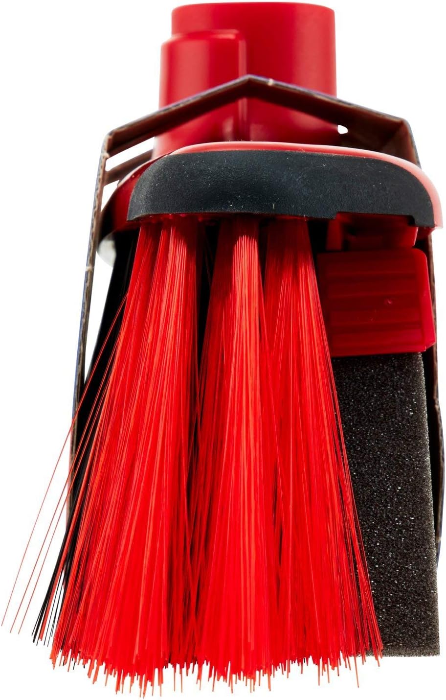 takestop® Dust Catcher Broom with 2 Types of Soft and Rigid Bristles for Corners and