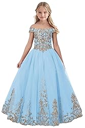 Tulle Flower Girl Dress for Wedding Sparkly