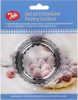Tala Stainless Steel Crinkled Cutters Set of 3 for Pastry Cookies Scones