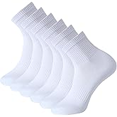 WindCrosser Womens Anti Odor Blister Proof Seamless Breathable Cotton Thin Quarter Crew/Ankle Daily Socks, Size 6-10