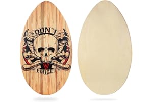 HQO LOVL 35 inch Skim Board for Kids Adults Wooden Skim Boards with High Gloss Coat for Beach Skimboards for Beginners