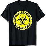 Zombie Hunter Outbreak Undead Horror Radioactive Logo Shirt
