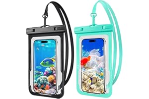 Kebrela 2 Pcs Waterproof Phone Pouch, Universal Waterproof Phone Case for iPhone Samsung Google Up to 7.3'', IPX8 Water Proof Cellphone Dry Bag for Snorkeling Swimming Beach Kayak Cruise Essentials