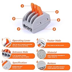 Delgada 110pcs Quick Splicing Wire Connector Nuts