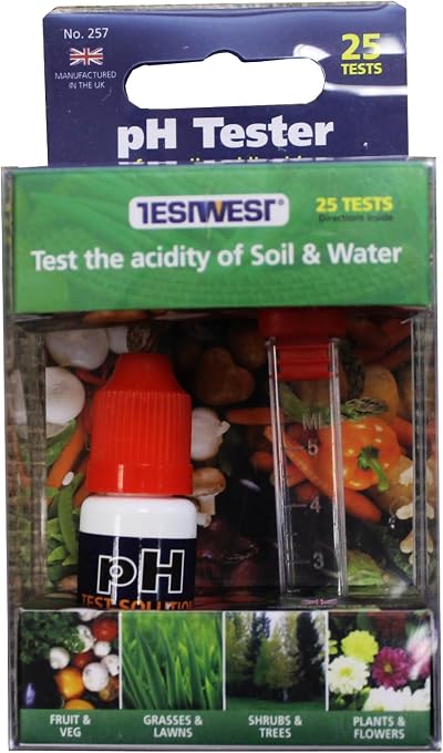 Two Wests & Elliott Soil pH Testing Kit - Liquid Test for 25 Uses