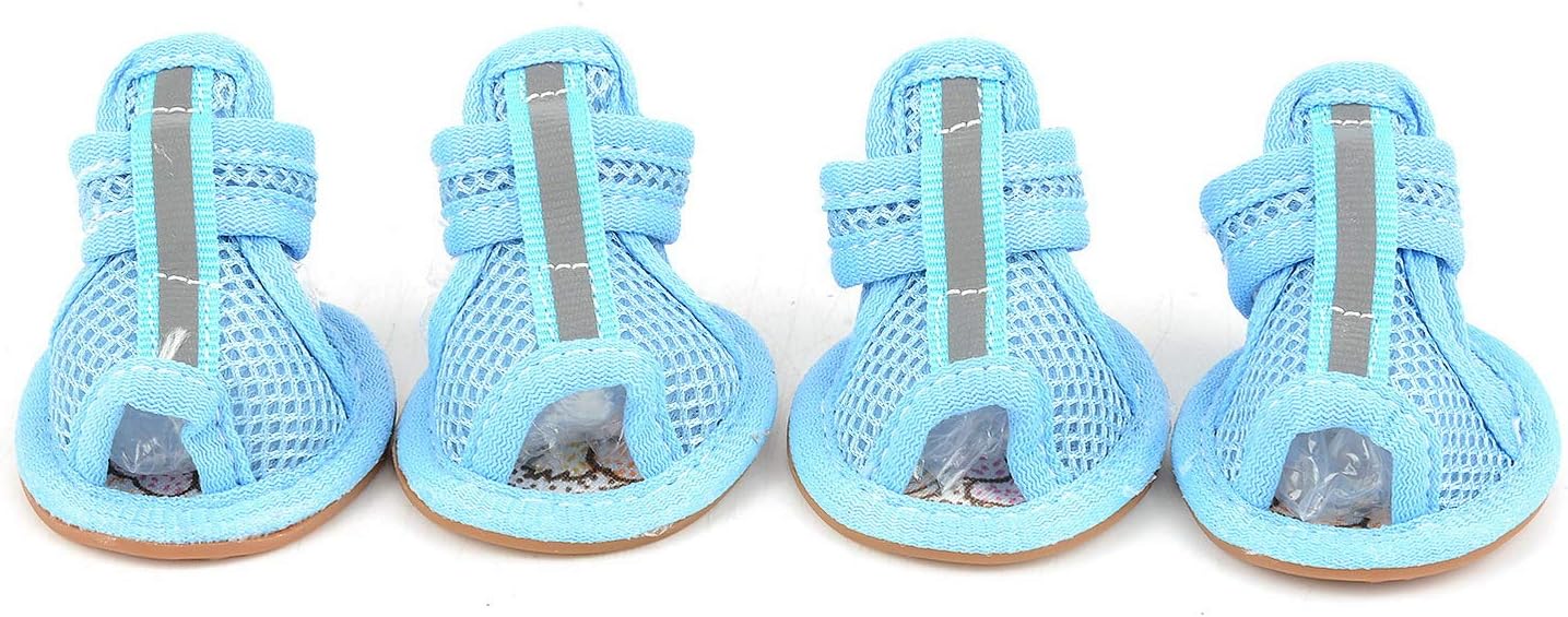 SELMAI Reflective Dog Sandals Pet Shoes Breathable Soft