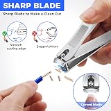 DRMODE Nail Clippers Set 2pc Stainless Steel Toenail Finger Nail Cutter view 2