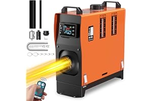 LIONCHO 8KW 12V Portable Diesel Heater, Diesel Air Heater with Remote Control and LCD Screen, All-in-one Parking Heater, Fast Heating, Low Noise,Diesel Heater for Truck, RV, Trailer, Camper, Boat，Orange