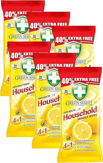 Harts Household Surface Wipes 12 Pack 70 Sheets Per Pack Kills 99.9 Bacteria