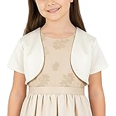 BlackButterfly Kids Satin Short Sleeve Bolero Childrens Girls Shrug
