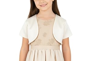 BlackButterfly Kids Satin Short Sleeve Bolero Childrens Girls Shrug