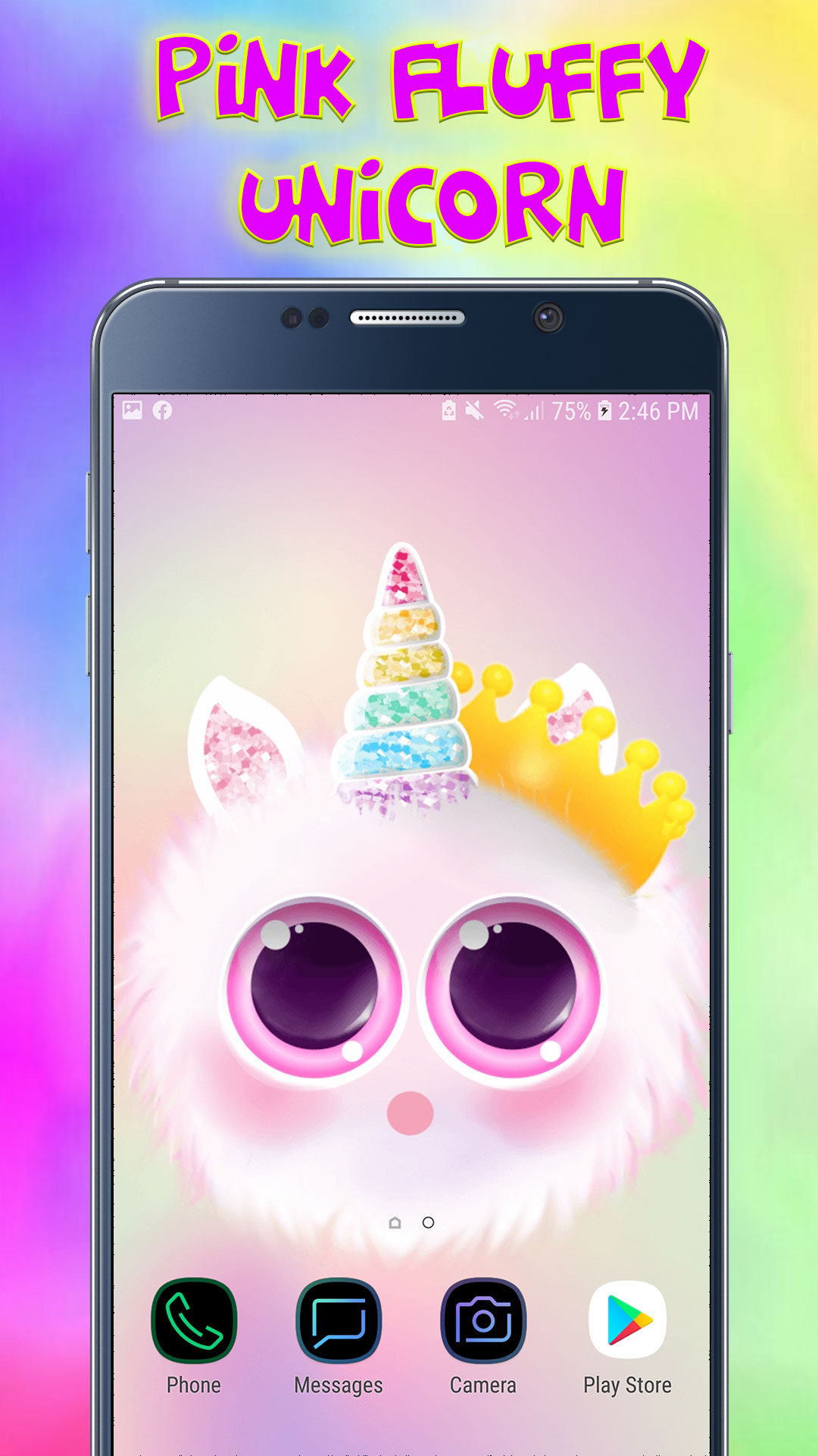 Cute Fluffy Unicorns Background - Thumbnail 3