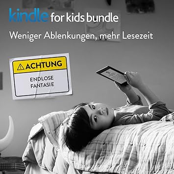 Kindle for Kids Bundle mit dem neuesten Kindle eReader, 2 Jahren Extragarantie mit Unfallschutz und kindgerechter, blauer Hül