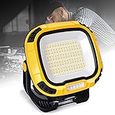 tekstap 6000mAh Magnetic Work Light Rechargeable with 4000 Lumen IP65 Waterproof, 30H Runtime, 4 Brightness & 4 Color Modes with Red SOS, Strong Magnet Base for Car Repair, Camping, Emergency 1PC