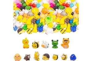 pkaoakyo 60pcs Mini Resin Animal Figurines: 60 Styles Tiny Animal Figures for Micro Fairy Garden, Landscape Accessories, Dollhouse, Hide Crafts, Decor, Aquarium