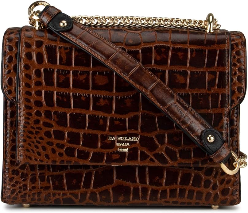 Da Milano Genuine Leather Brown sling bag for woman Amazon.in Shoes