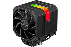 upHere Black Dual-Tower 5V ARGB CPU Air Cooler, 6×Ф6mm Heatpipes,Dual PWM Fan Computer Cooling,TDP 265W, Intel LGA2066/2011/1