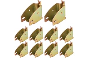 AMGSH 10 Pack E-Track Wood Beam End Socket Brackets Accessories, Fit 2x4 & 2x6 Lumber, Heavy-Duty Zinc-Coated Steel, Ideal for Enclosed Trailers, Cargo Securement, and Etrack Load Lock System