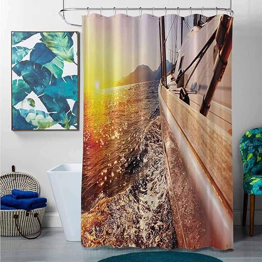 Cortinas de ducha con diseño de pulpo, color café, regalos para hombres