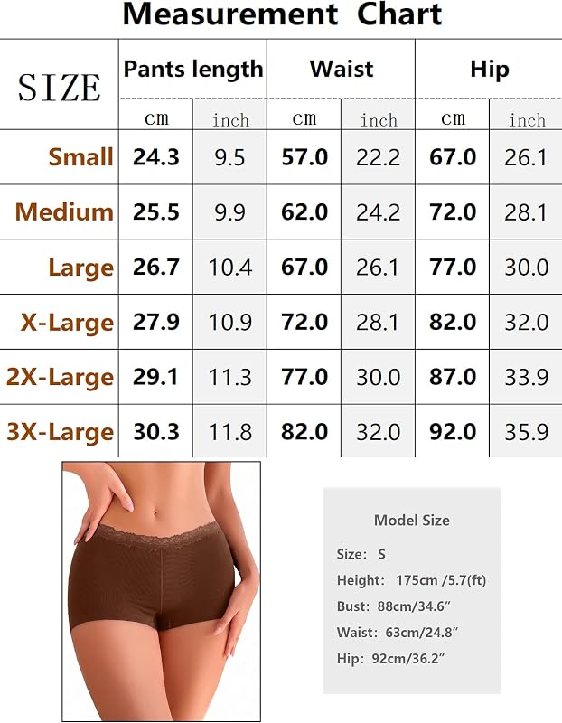 Pacote de 5 Cuecas Boxer de Algodão com Renda para Mulheres