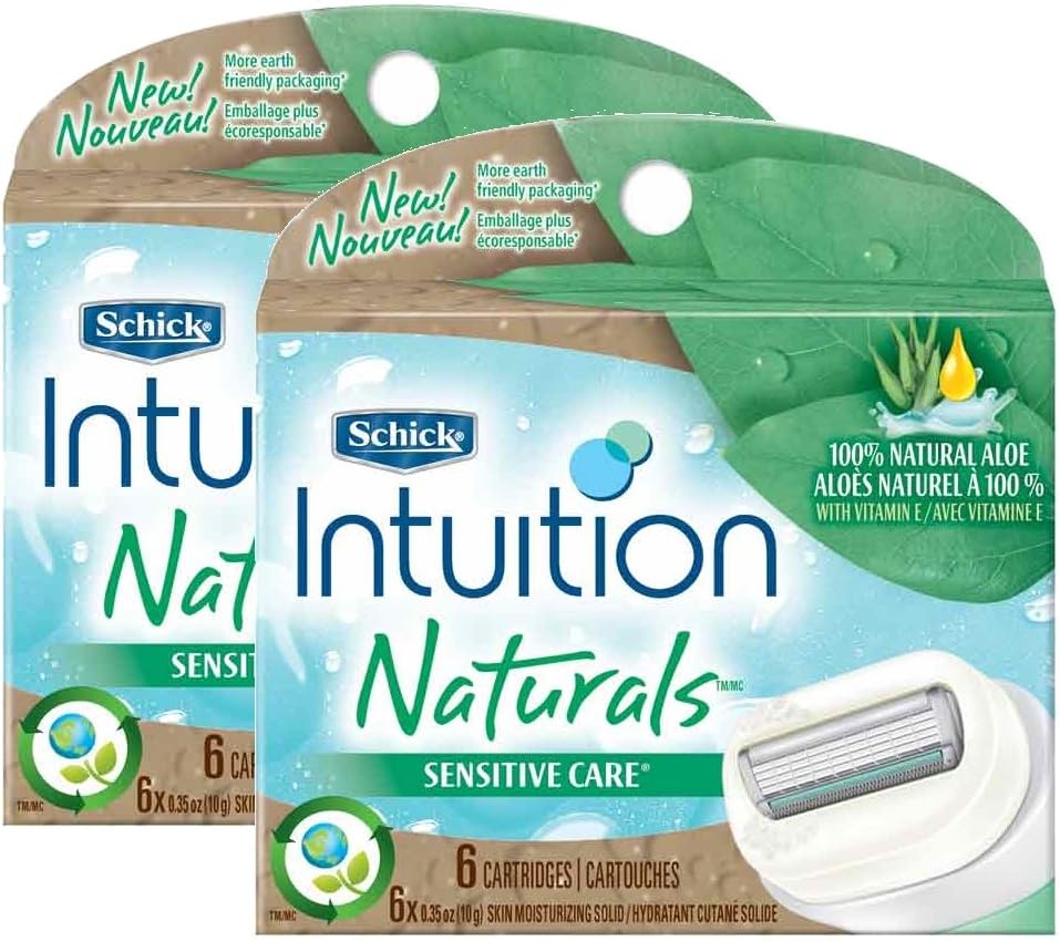 Schick Intuition Naturals Sensitive Care Razor Refill - 12-Count