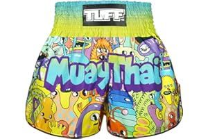 Tuff Sport Muay Thai Boxing Shorts Retro Style Classic Slim Cut MMA Kickboxing Workout Set Training