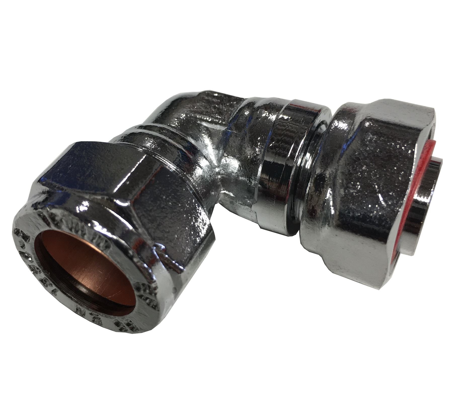 15mm x 1/2" Bent Chrome Tap Connector