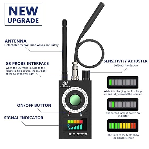 Amazon.com: Detector antiespía, detector RF y localizador de ...