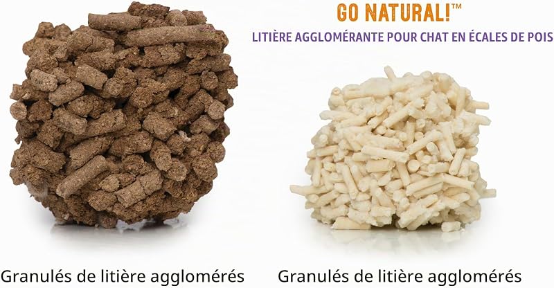 Go Natural, litière pour Chat agglomérante au Parfum de Vanille, à Base de cosses de Pois Naturelles, 99,9 % sans poussière, Forte neutralisation des odeurs, Facile à ramasser, 5,6 kg