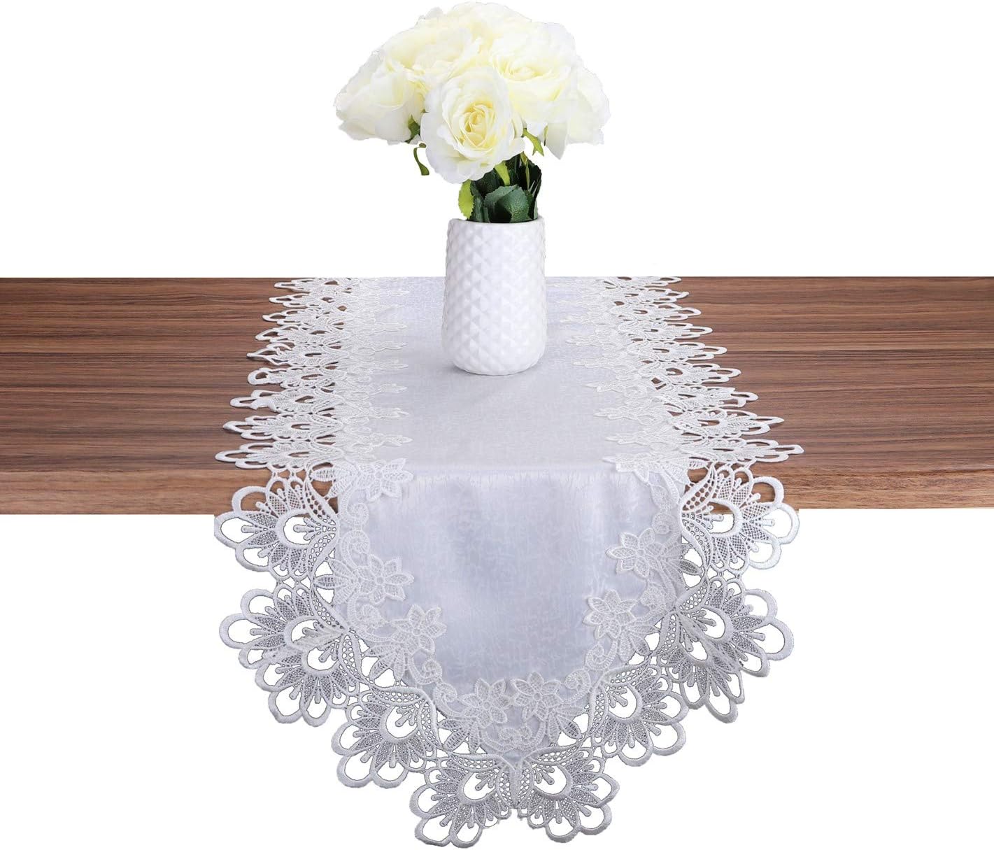 Best European White Lace Table Runner