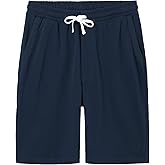 VANCOOG Men’s Casual Cotton Knit Short Drawstring Elastic Jogger Gym Shorts